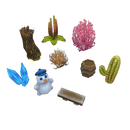 Buildings - Cube World Level Set - Low Poly 3D Model