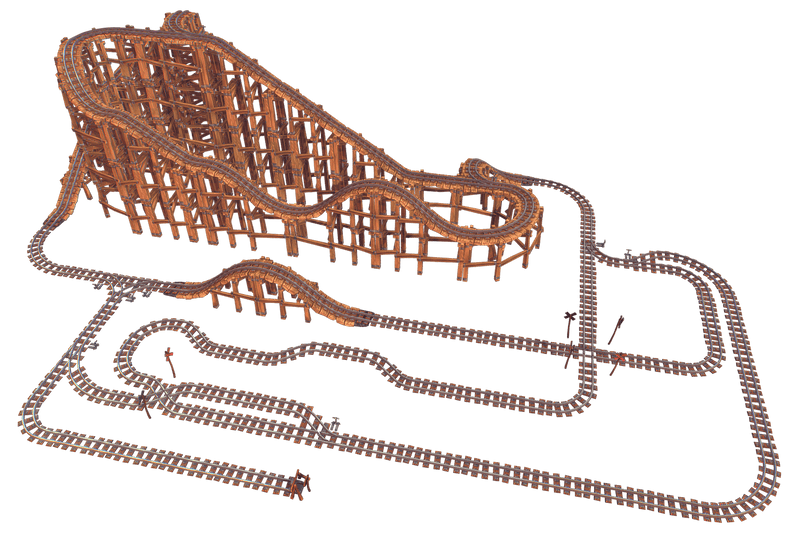 Rail Modular Set - Low Poly
