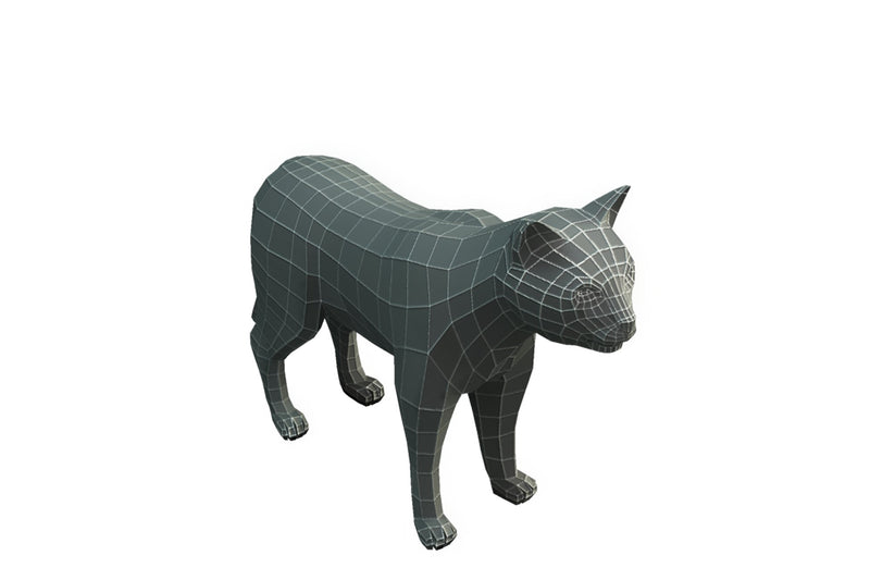 Character - Base Mesh Cat - Low Poly
