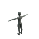 Character - Base Mesh Kid - Low Poly 3D Model