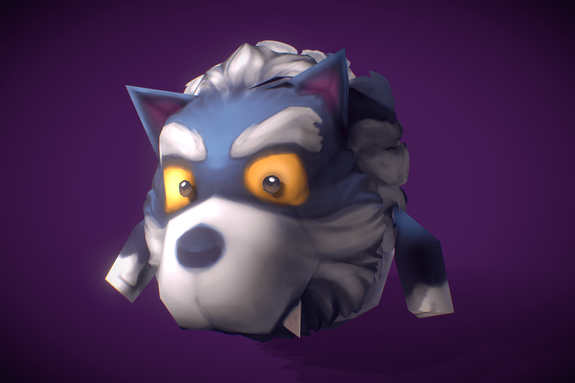 3D model Among Us Purple Werewolf VR / AR / low-poly