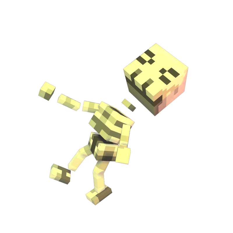 Character - Pixel Skeleton  - Low Poly 3D Model
