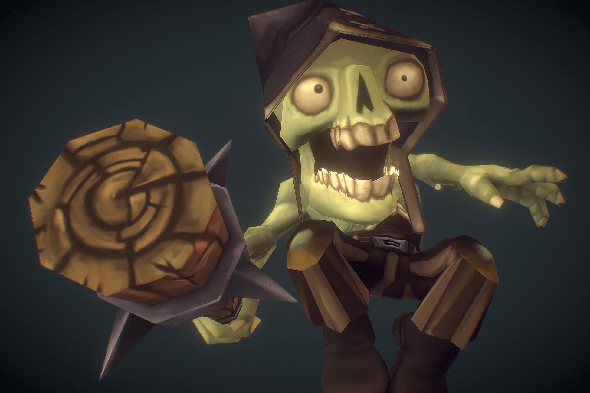 3D model Goul Zombie VR / AR / low-poly