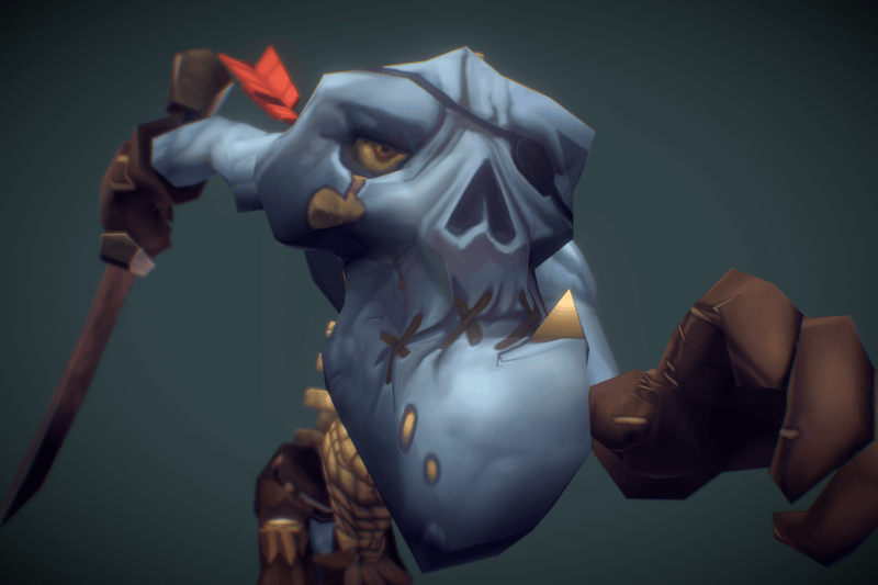 Zombie Murderer - Low Poly Hand Painted