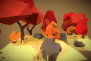Autumn Trees Set - Faceted Style