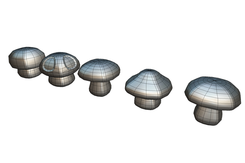 Cube World Mushrooms - Proto Series