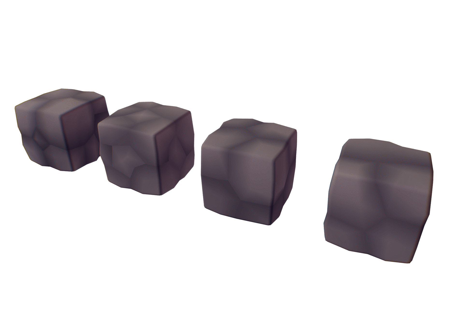 Cube World Rock Block Proto Series 3D Model