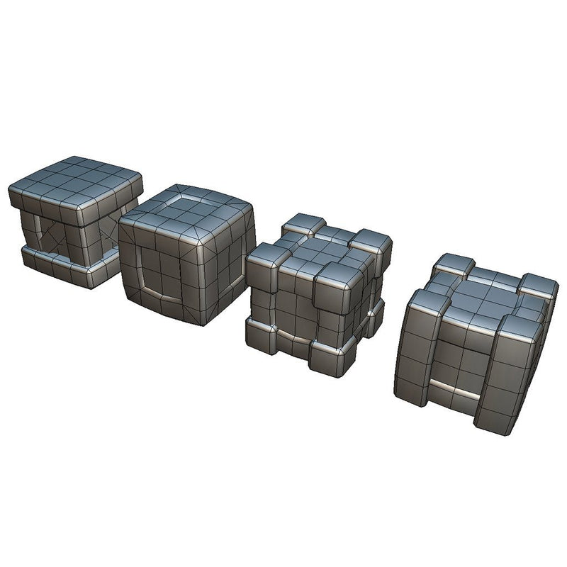 Environments - Cube World Wood Boxes - Smashy Craft Series