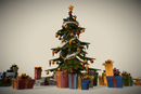 Christmas Tree & Presents - Hand Painted