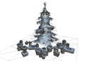 Christmas Tree & Presents - Hand Painted