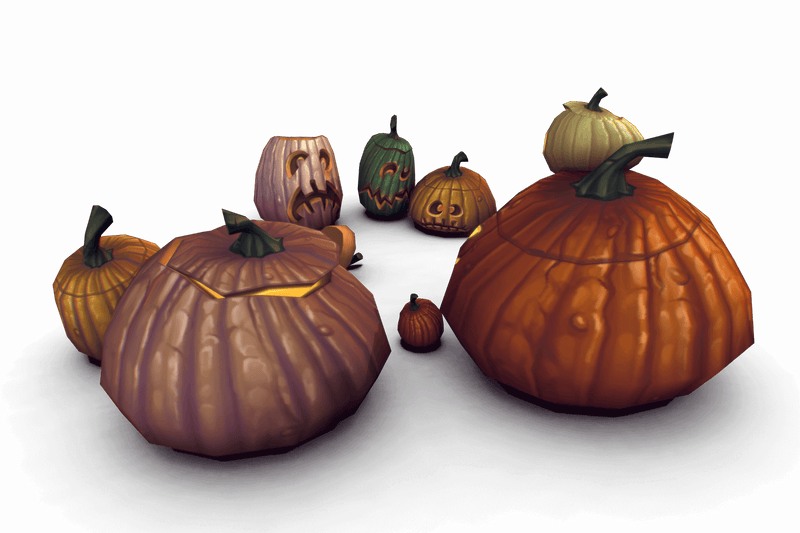 Halloween Pumpkins - Low Poly