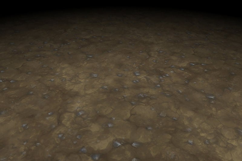 Cracked Earth Brown Dirt Floor Hand Painted Texture v2