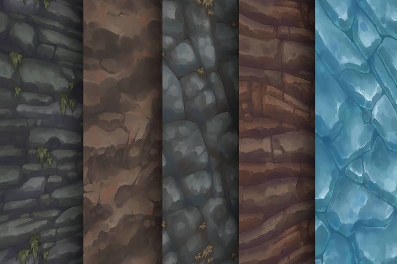 Rock Ice - Hand Painted Texture Pack 15