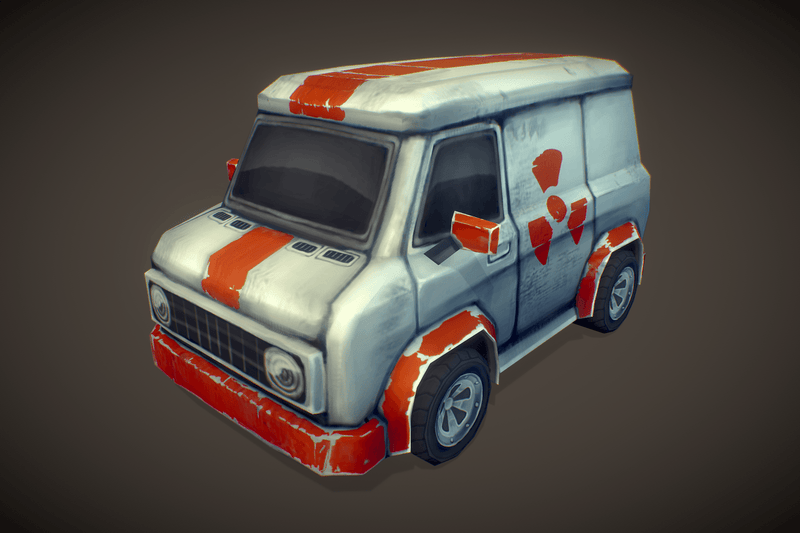 Vehicles  - Pickup Van Low Poly