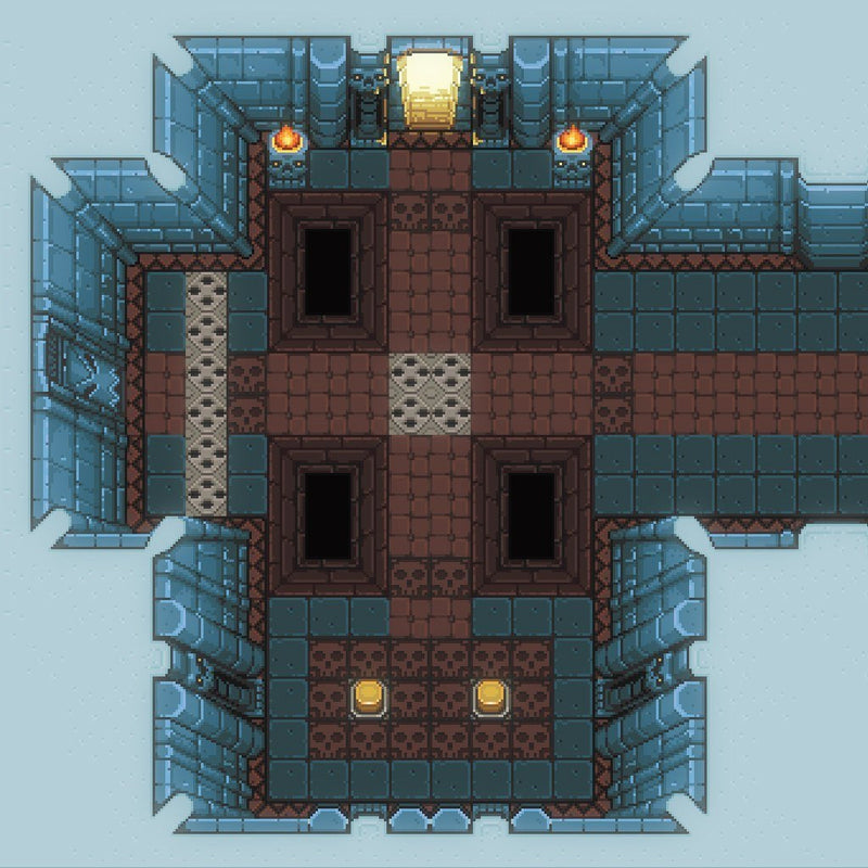 2D Environment - 2D Pixel Dungeon Level Chip Set 02