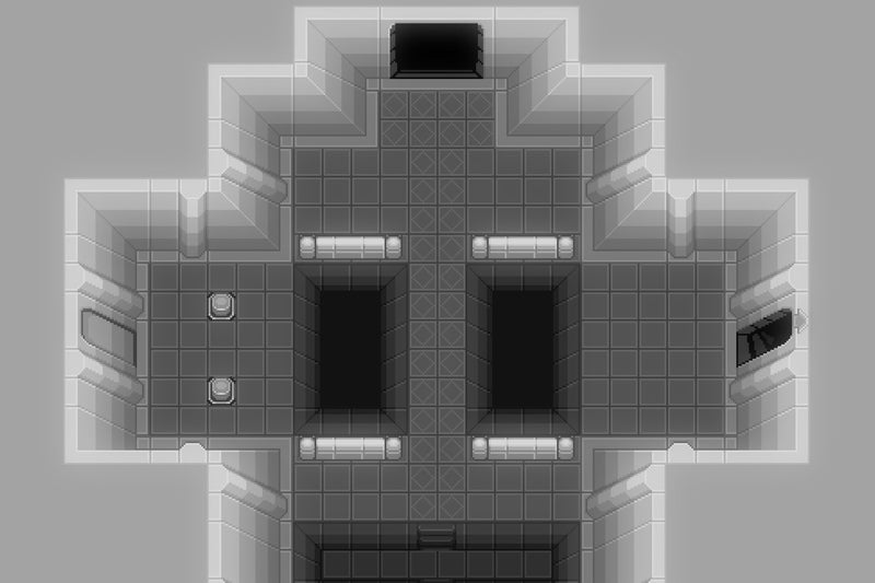 2D Pixel Dungeon Level Template