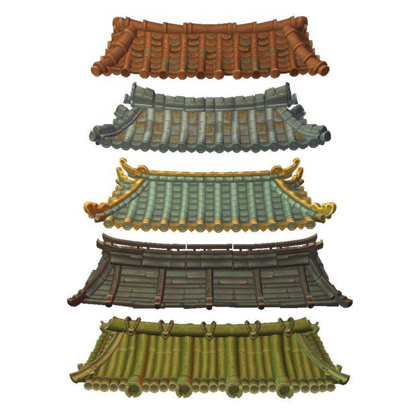 Buildings - Asian Modular Roof Set