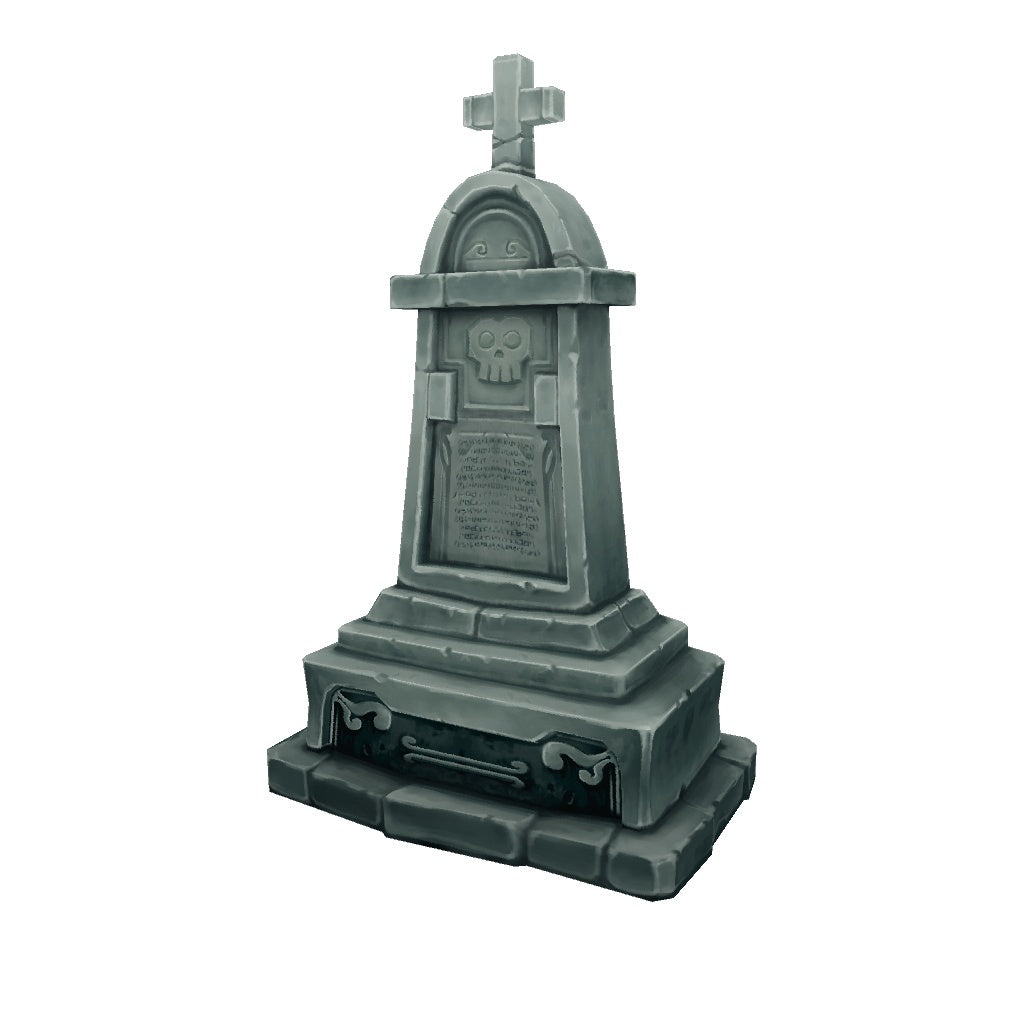 Cemetery Generic Low Poly Cemetery Set