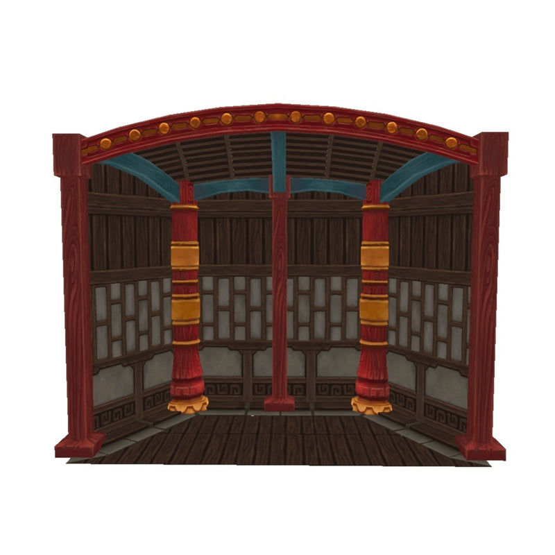 Chinese Dojo Layout Low Poly Chinese Dojo