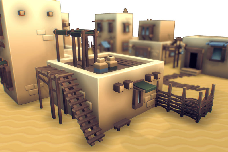 Desert Town Building Set - Proto Series