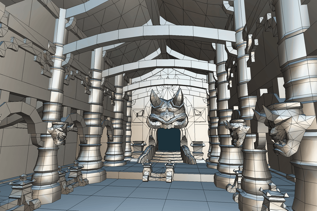 Chinese Dojo Layout Low Poly Chinese Dojo