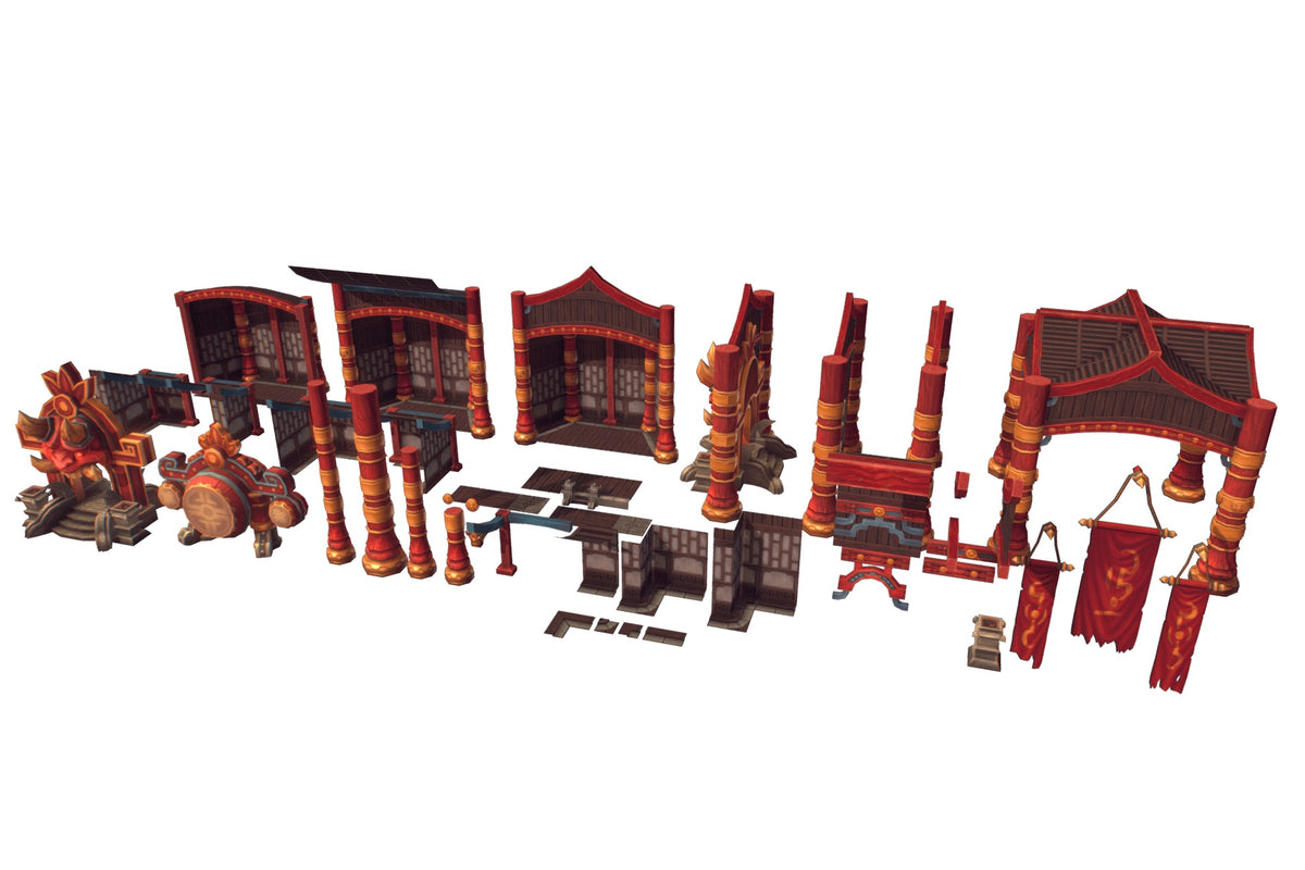 Low Poly Chinese Dojo