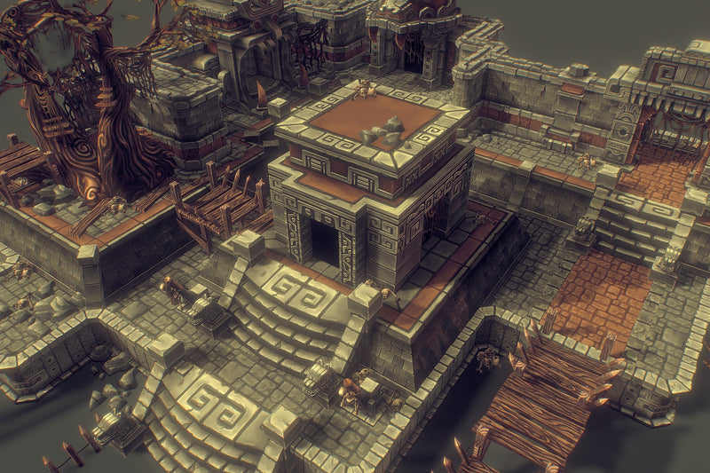 Mayan Temple Store Low Poly Mayan Temple