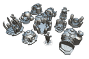 RTS Orc Buildings - Low Poly Hand Painted