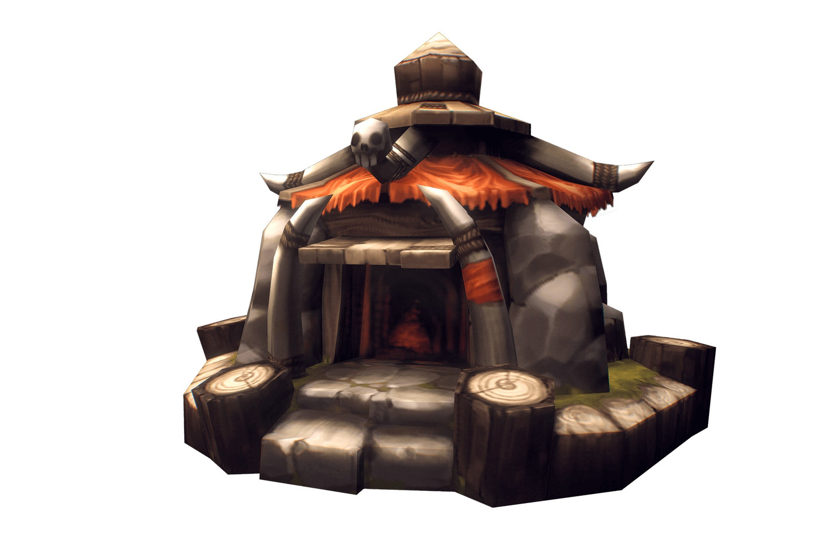 Low Poly Orc RTS Buildings