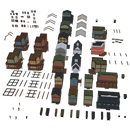 Buildings - Western Pixel Town  - Low Poly 3D Model
