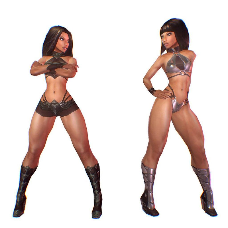 3D Model Collection bodybuilder x different body types VR / AR / low-poly