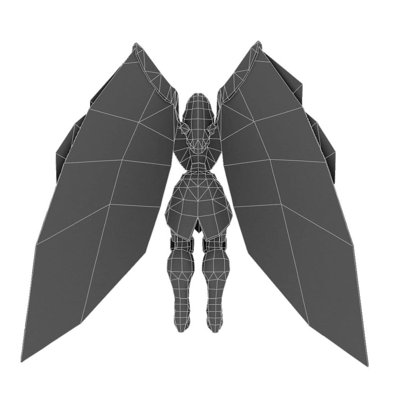 Character - Angelic Warrior Female - Low Poly 3D Model