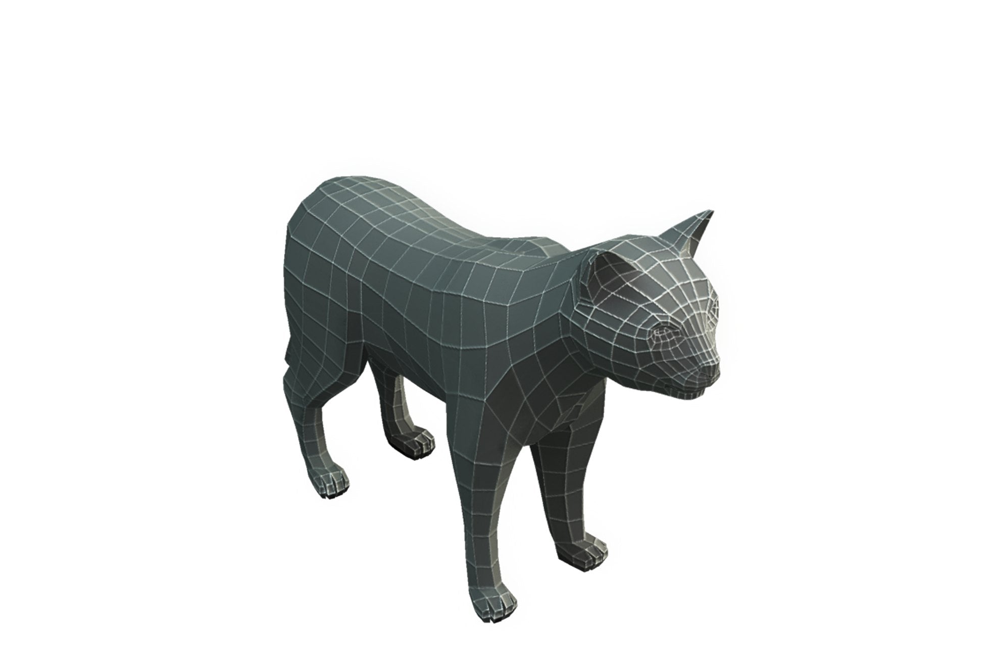 Base Mesh Cat 3D Animals