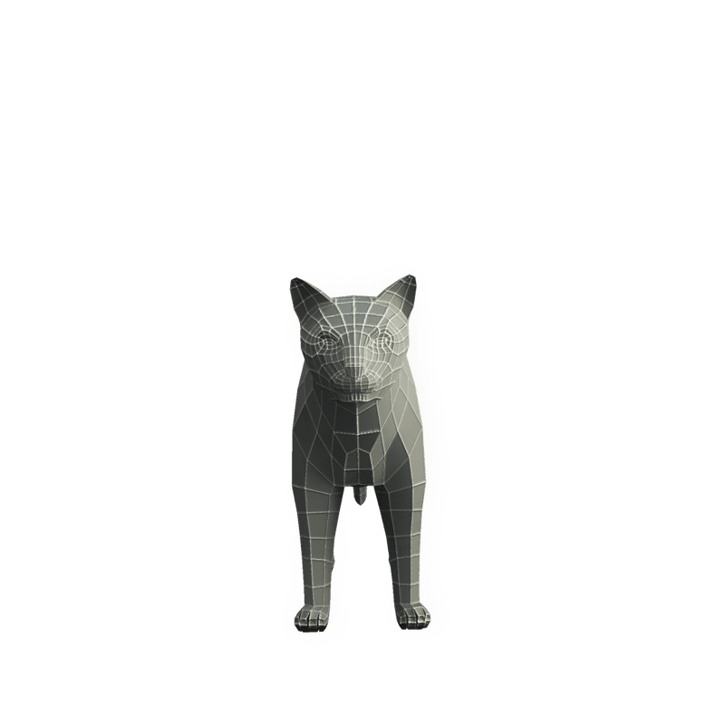 Character - Base Mesh Cat - Low Poly 3D Model