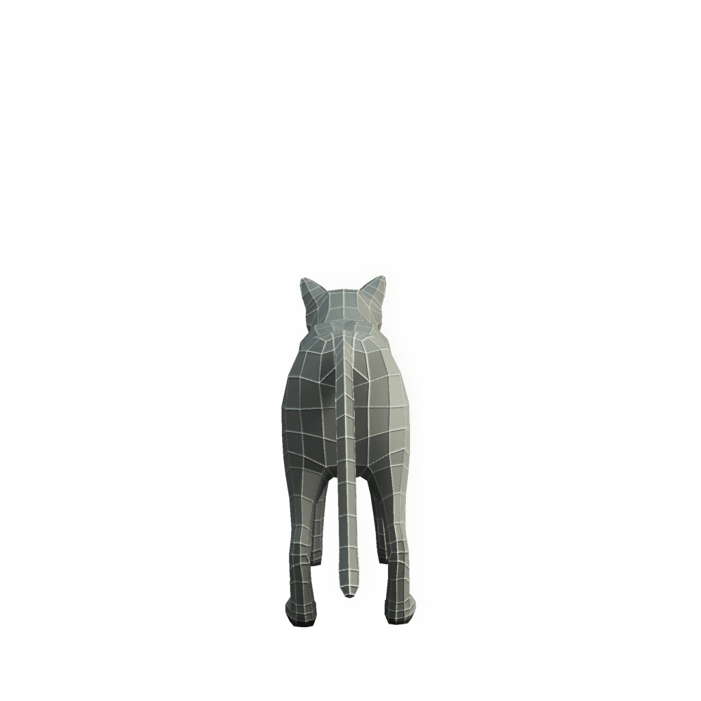 Base Mesh Cat 3D Animals