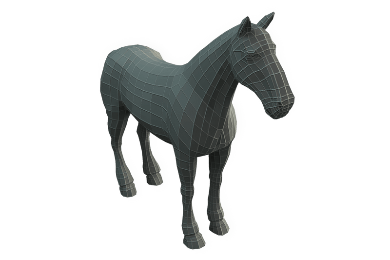 Character - Base Mesh Horse - Low Poly