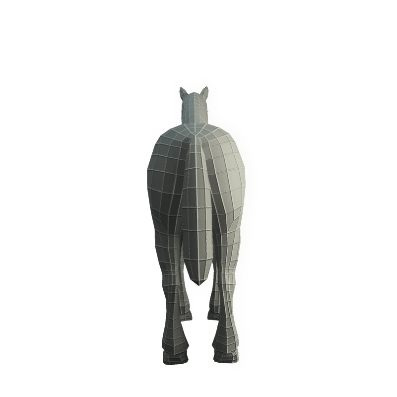 Character - Base Mesh Horse - Low Poly 3D Model