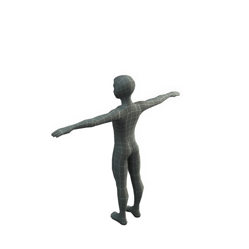 Character - Base Mesh Kid - Low Poly 3D Model