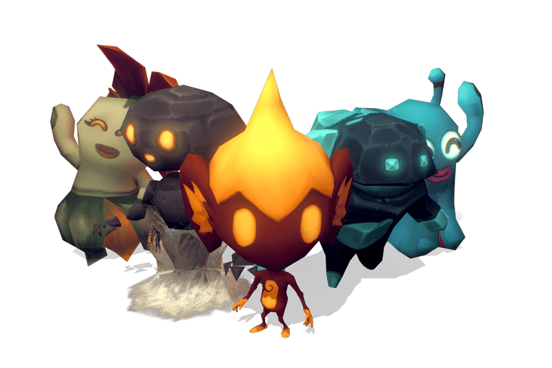 Character - Low Poly Elementals Set - Hand Painted