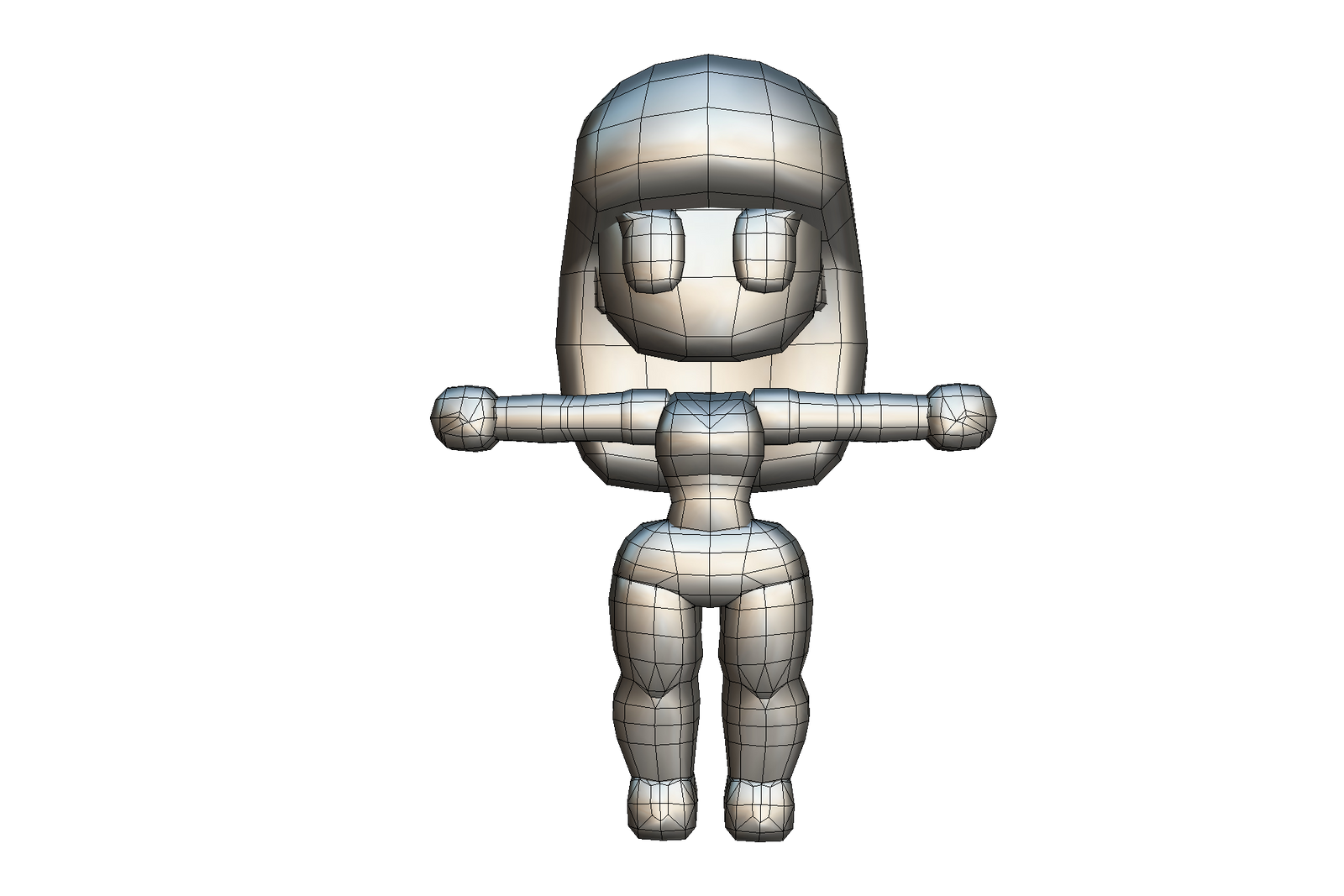 Low Poly Box Character Low Poly Generic Characters | Proto Series 3D Models