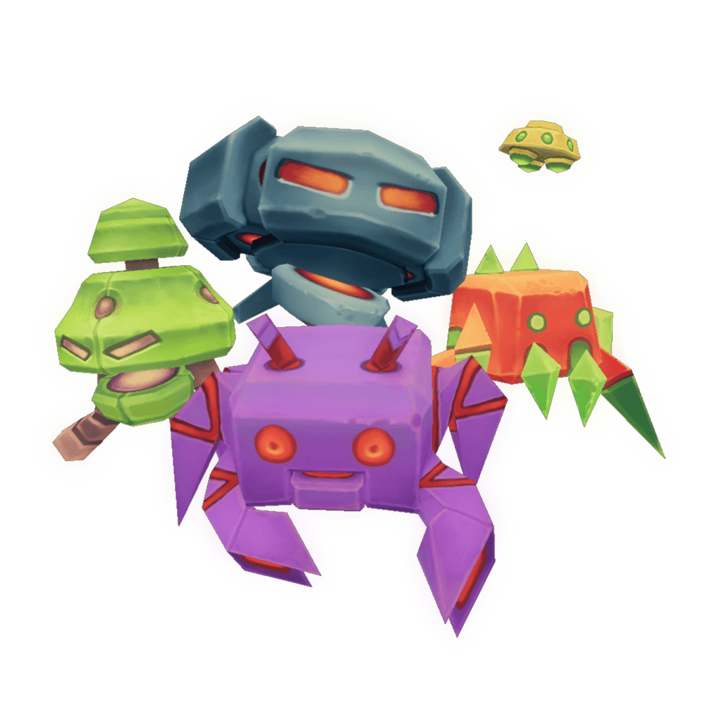 Space Invaders Low Poly 3D Models, image size:1000x1000