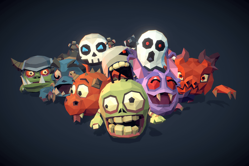 Character - Micro Monster Set - Faceted Style