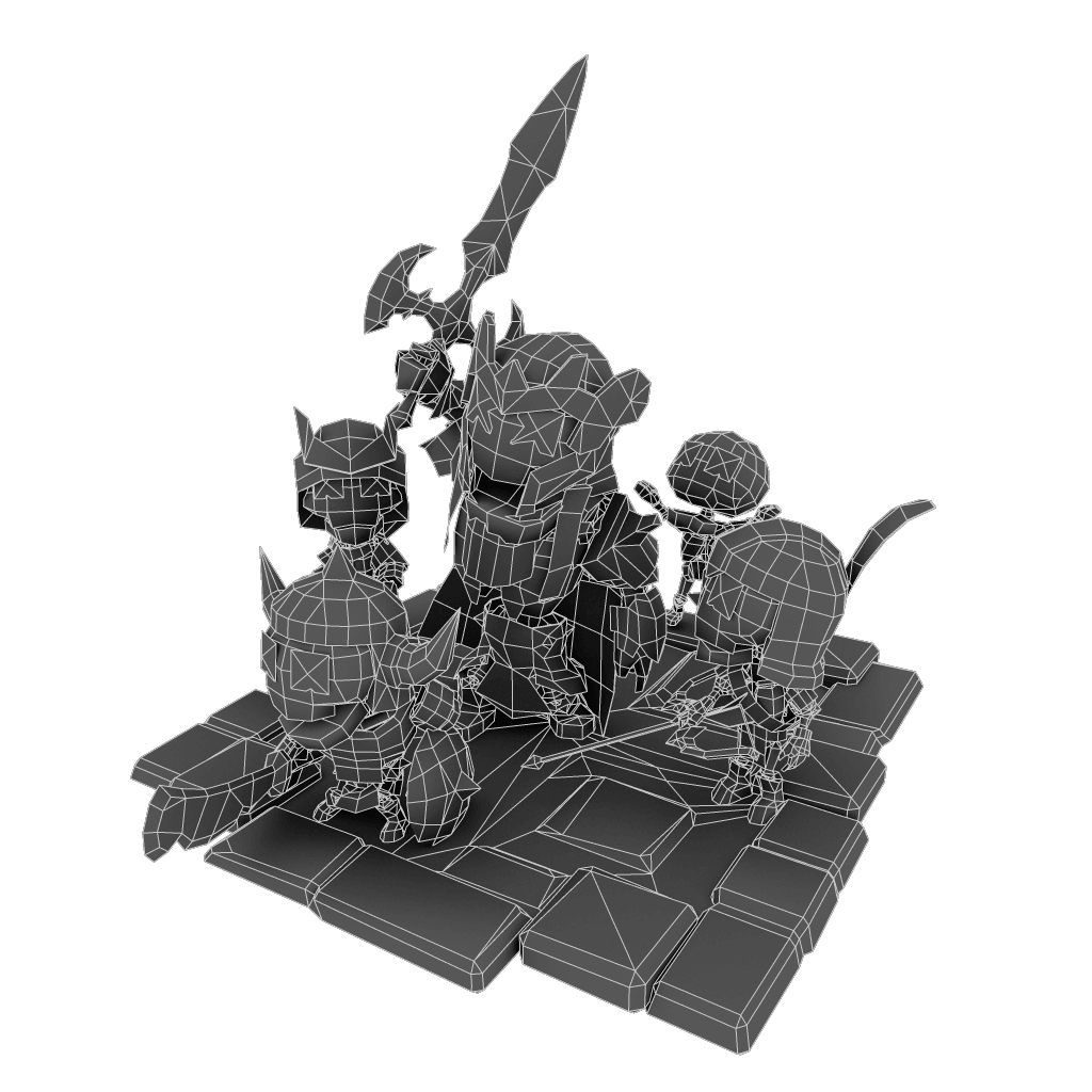 Mini Skeleton Swarm Pack 3D Characters