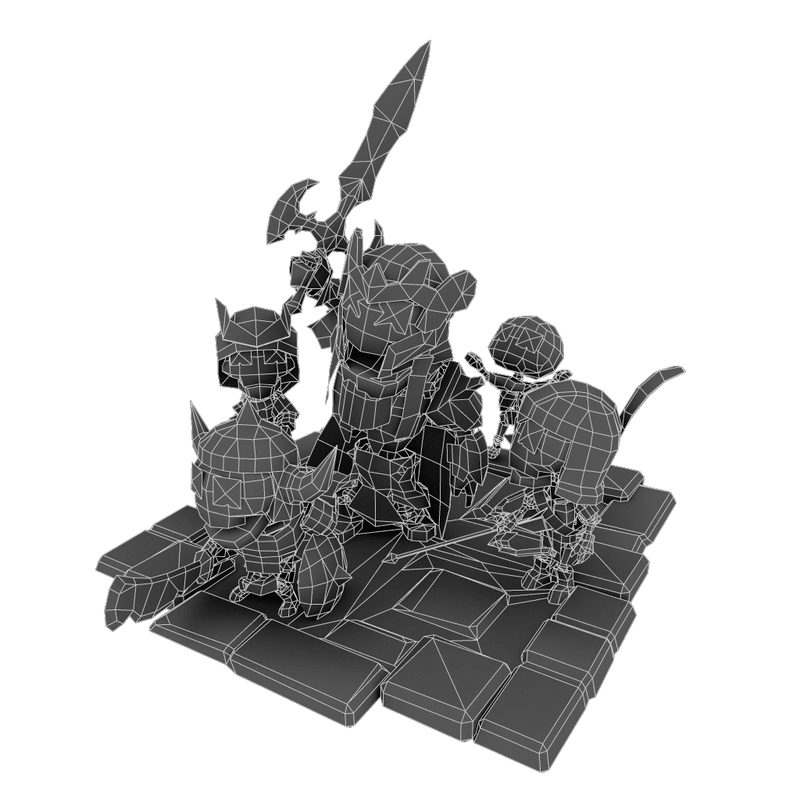 Character - Mini Skeleton Swarm Pack - Low Poly 3D Models