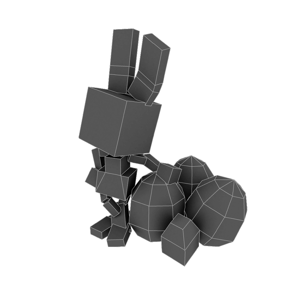 Pixel Rabbit 3D Characters