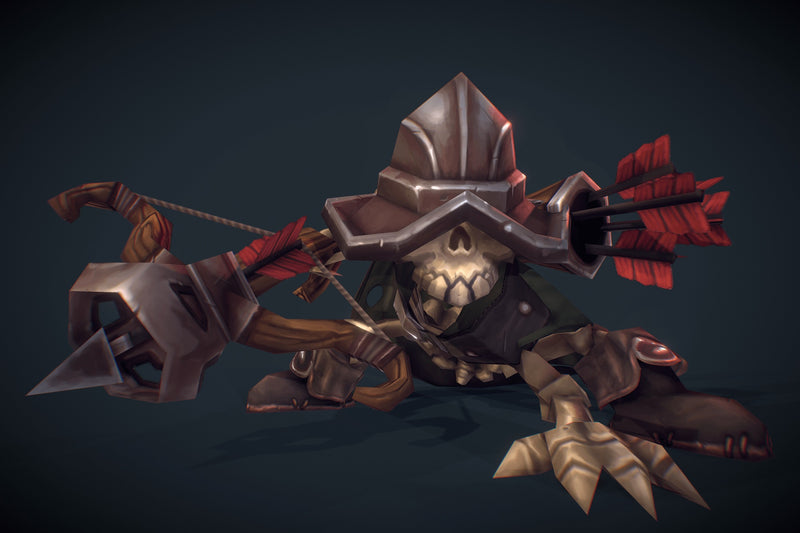 Skeleton Archer - Low Poly Hand Painted
