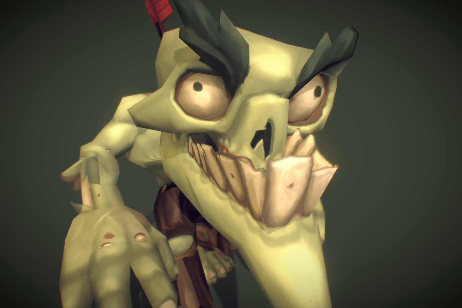Zombie Snapper | Low Poly Hand Painted | 3D Character