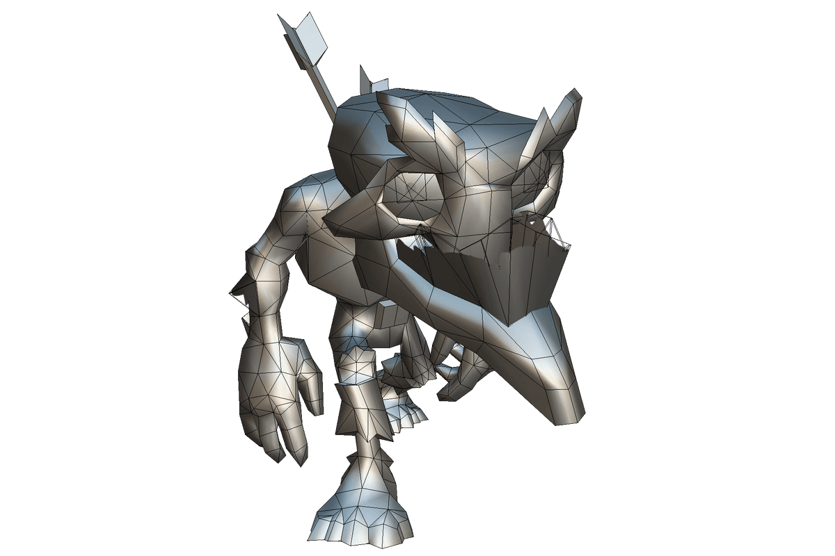 Zombie Snapper | Low Poly Hand Painted | 3D Character