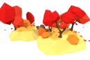 Autumn Trees Set - Faceted Style