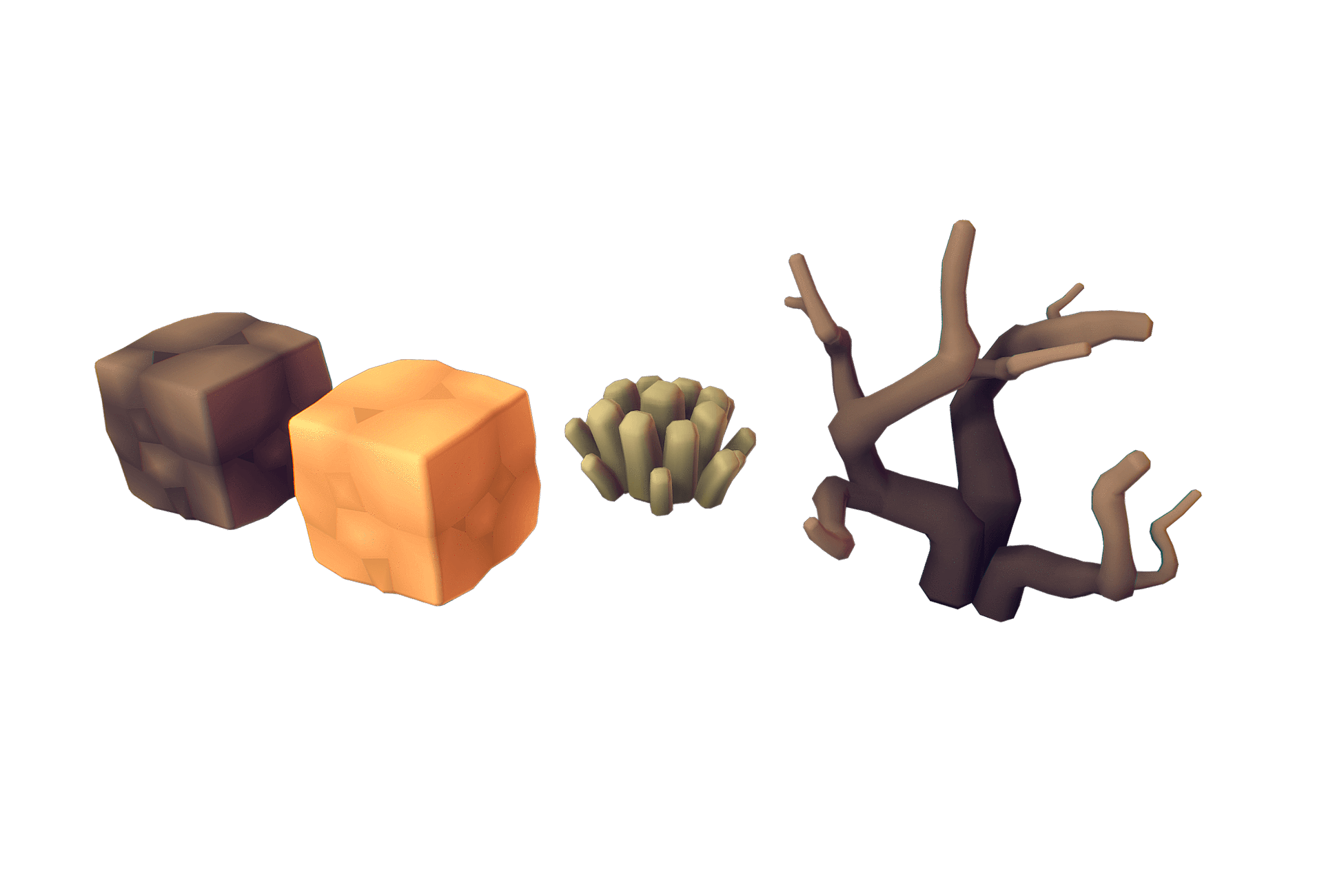 Cube World Dirt Block | Proto Series 3D Models